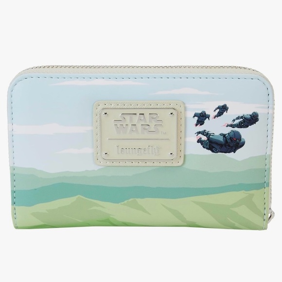 Loungefly Disney Star Wars Mandalorian Grogu on Seeing Stone Wallet - Picture 3 of 9